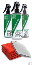 Camper Series - Starter OTR (On The Road) Kit qp-on

Waterloos wassen campers, insectenreiniger camper en een raamreiniger speciaal voor campers. In 1 compelete kit met doekjes. 